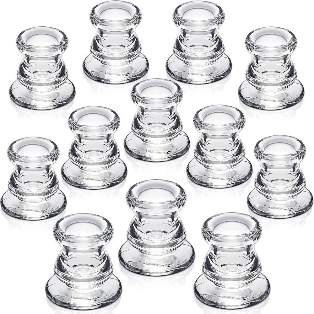 Sturdy 12PCS Taper Candle Holders for Romantic Table Decor & Celebrations